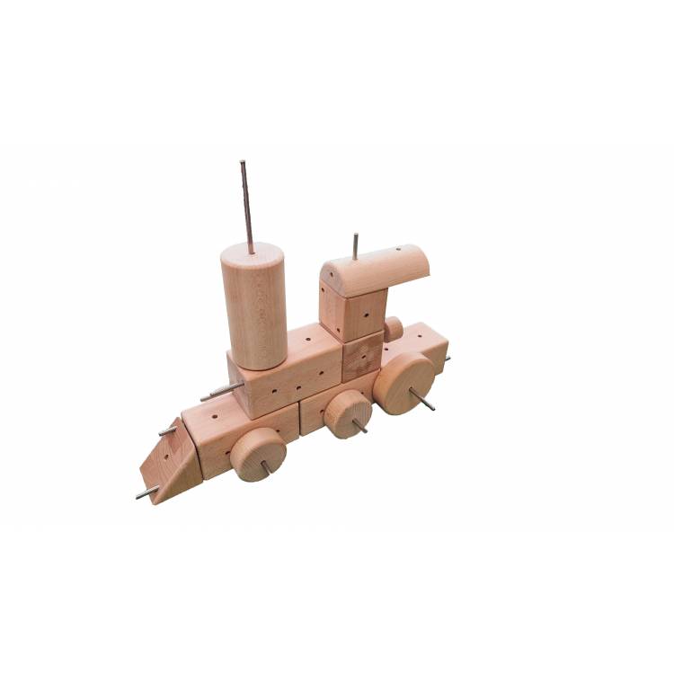Dřevěná Poly mini stavebnice v boxu